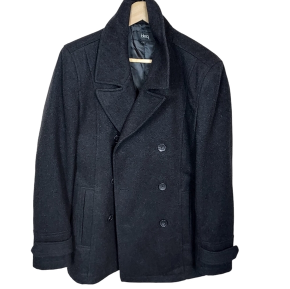 Blaq Mens Trench Coat Double Breasted 